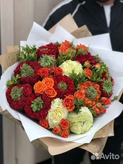Розы,Альстромерия,Эустома, кустовая роза