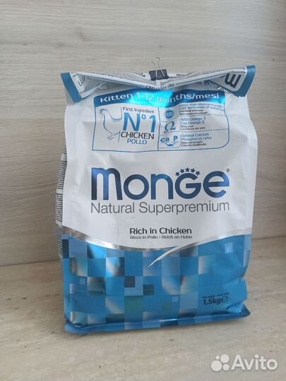 Сухой корм для котят monge 1 кг