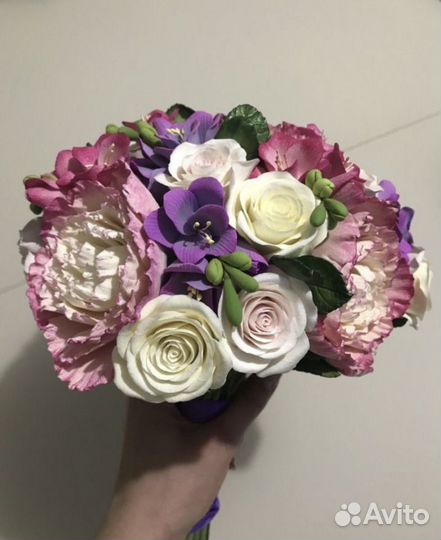 Свадебный букет из полимерной глины