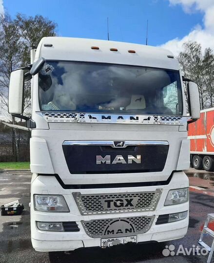 Защита лобового MAN TGX TGA нержавейка