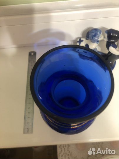 Ваза цветное стекло СССР