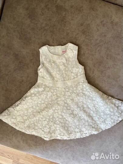 Белое легкое платье х/б