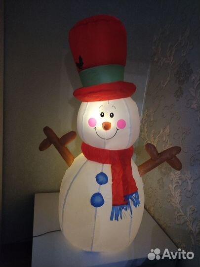Снеговик надувной, новогодняя декорация