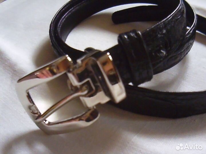 Ремень женский, новый. Из кожи крокодила