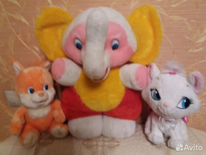 Мягкие слоник,белка,собачка с бесплатной доставкой