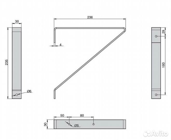 Полкодержатель лофт
