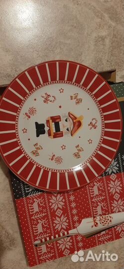 Тарелка для торта с лопаткой