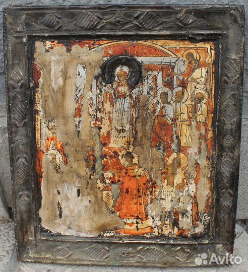 Икона Покров Богородицы в Басме конец 17 века