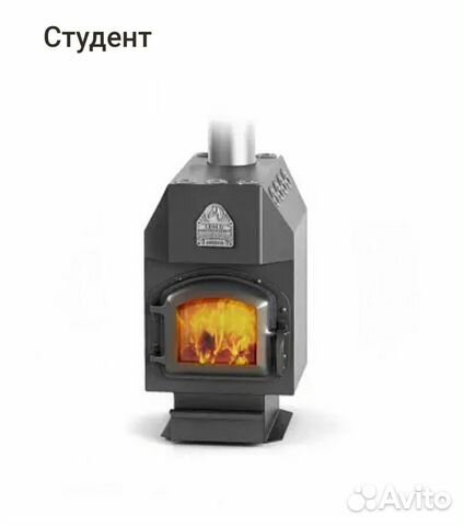 Печь отопительная студент с чугунной дверцей тмф