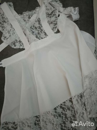 Белый школьный фартук 122 128