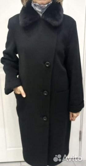 Пальто женское зимнее 42 44 черное