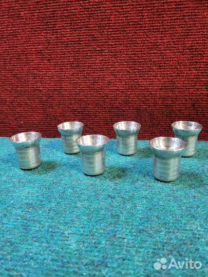 Набор стопок на подносе мельхиор СССР