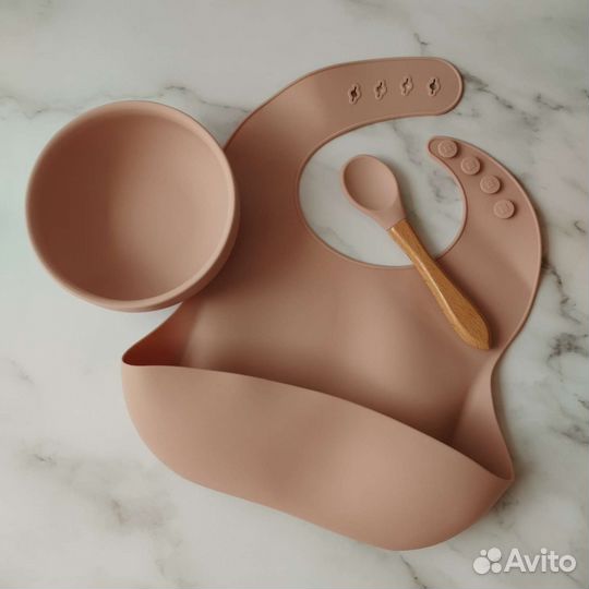 Набор детской силиконовой посуды