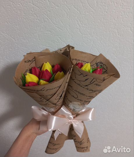 Букет тюльпанов из мыла на день рождения