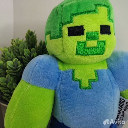 Мягкая игрушка Зомби из игры Майнкрафт