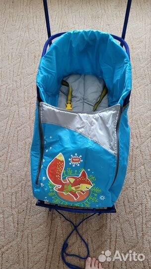 Коляска санки на колесах