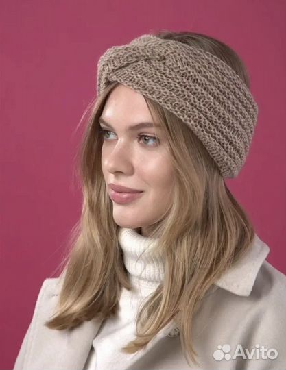 Повязка на голову вязаная