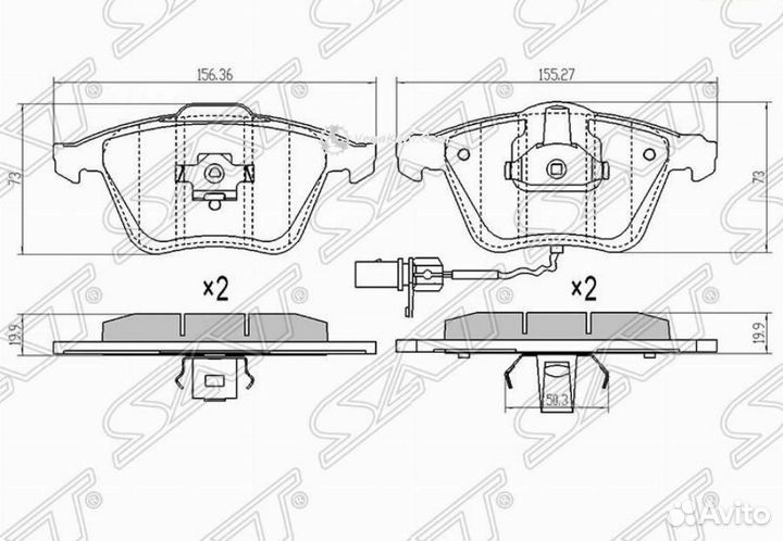 Колодки передние Skoda Superb VW Golf Passat CC Passat Audi A3 ST1K0698151B