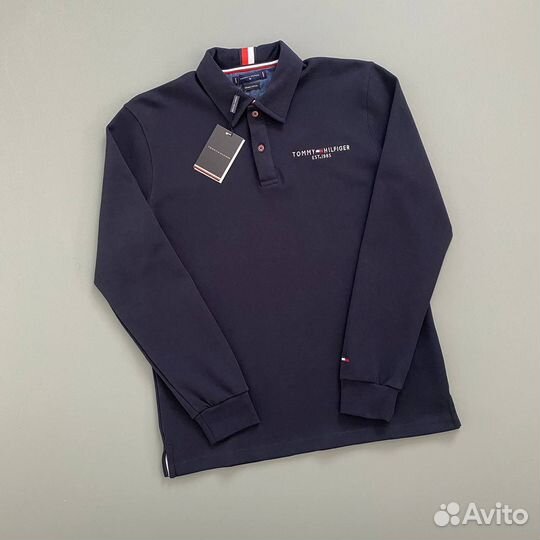 Tommy hilfiger свитшот на пуговицах синий