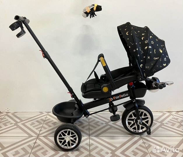 Трехколесный велосипед коляска