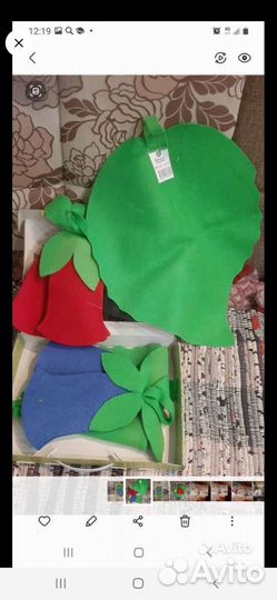 Банная шапка и коврик.100 войлок