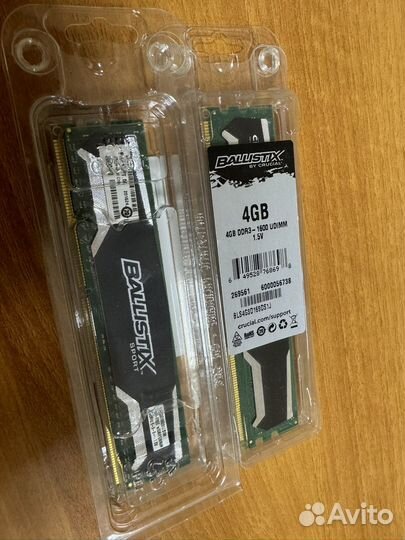 Оперативная память Crusial Ballistix DDR3 8 Gb