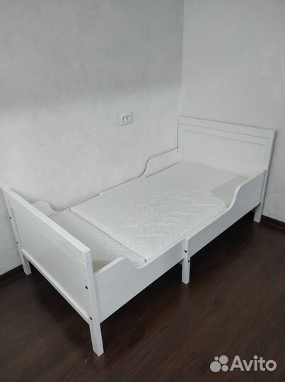Кровать IKEA икеа сундвик/лурой+наматр+простыни