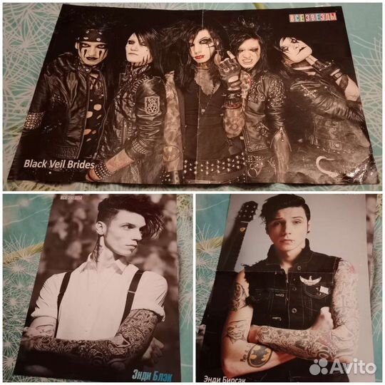 Плакаты постеры mcr, bvb и другие музыканты