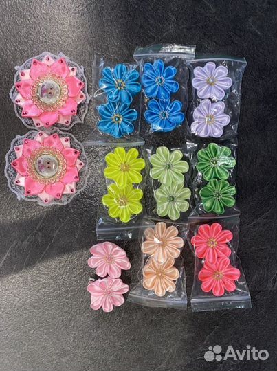 Резинки, Бантики ручной работы заколки ободок