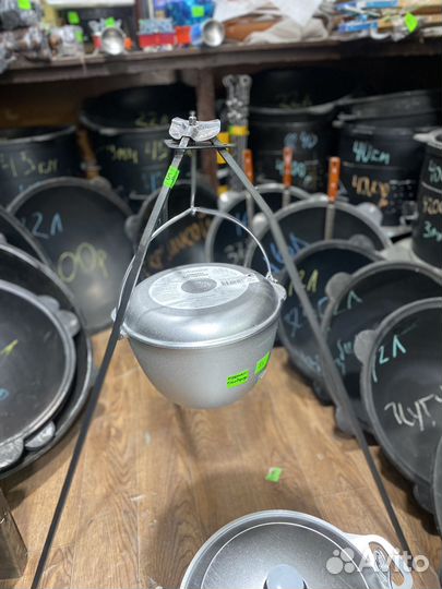 Казан походный с крышкой-сковородой алюминиевый