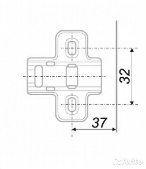 Петля мебельная накладная, без доводчика