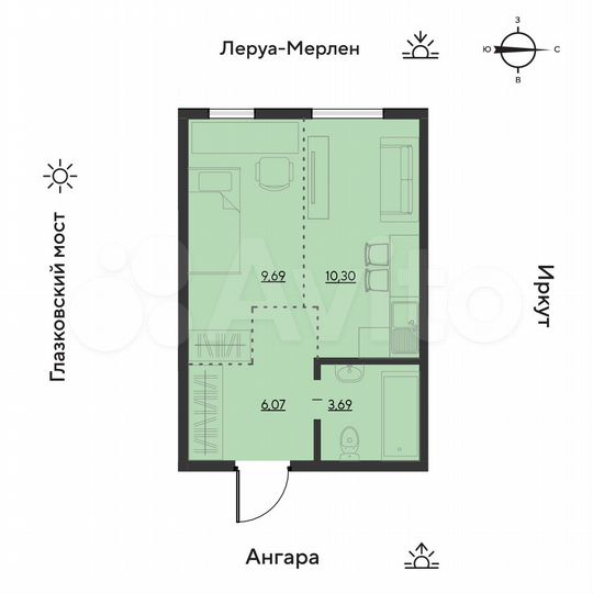 1-к. квартира, 28,9 м², 14/19 эт.