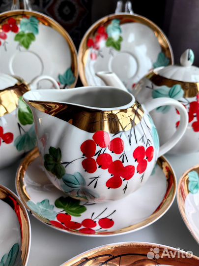 Чайный сервиз Калина красная, Дулево