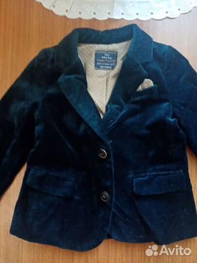 Пиджак zara 12/18m,86см