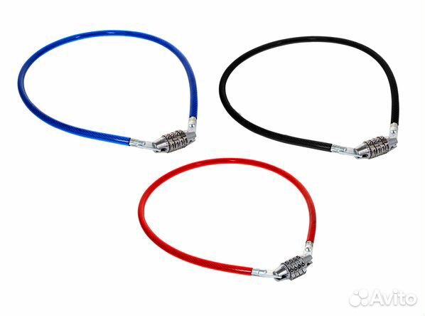 Замок велосипедный тросовый с кодом 8х650мм