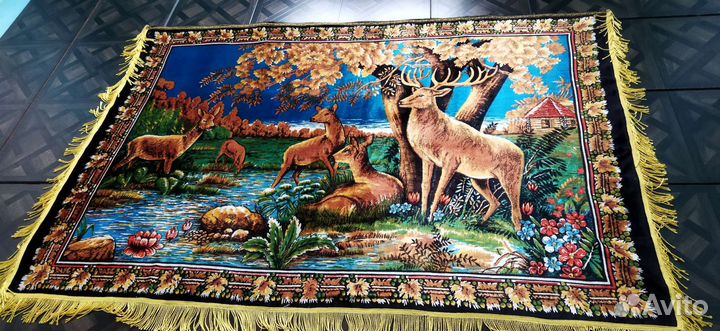 Ковёр олени плюш СССР