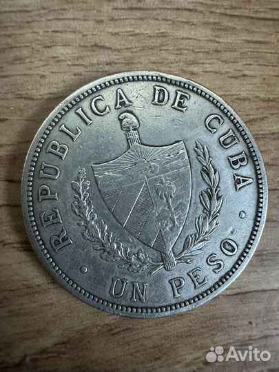 Монета Куба 1 песо peso 1933