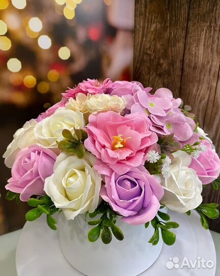 Букет из мыльных цветов