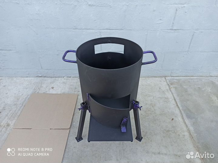 Печь 3 мм под казан арт.0504 с дверцей и съём н