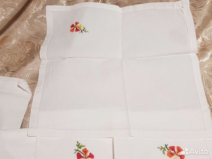 Льняные салфетки 35х38 10 штук