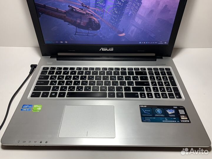 Мощный ноутбук Asus i3/6gb/2видеокарты/ssd/1tb