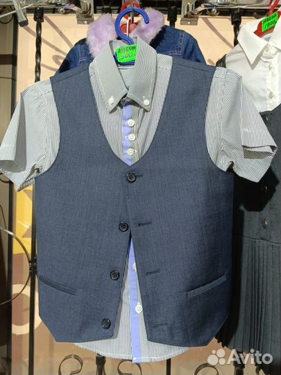 Жилетка с рубашкой