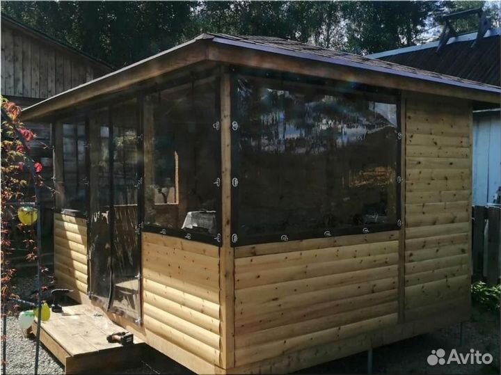 Защитные стекла из пвх на дачу, террасу, беседку