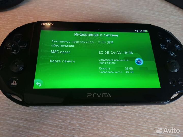 Прошитая PS Vita Slim 64+8Gb+игры