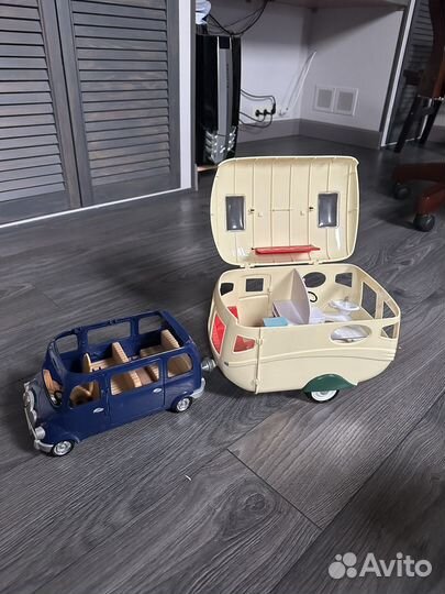 Sylvanian families машина с прицепом