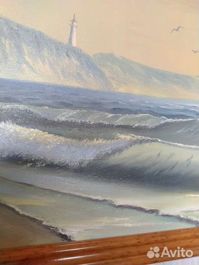 Картина маслом на холсте. Море волнуется