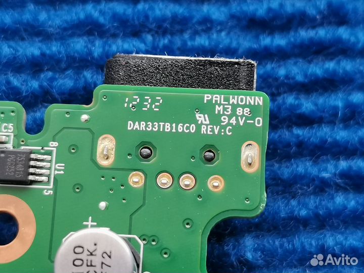 Плата usb индикация hp g7-2000 dar33tb16c0 rev c