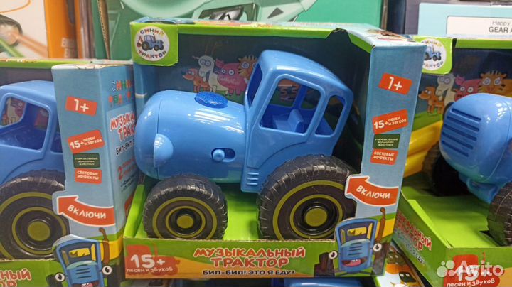 Синий Трактор музыкальный игрушка машинка каталка