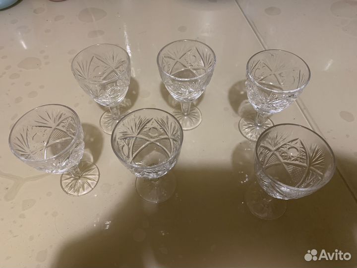 Хрустальные фужеры СССР