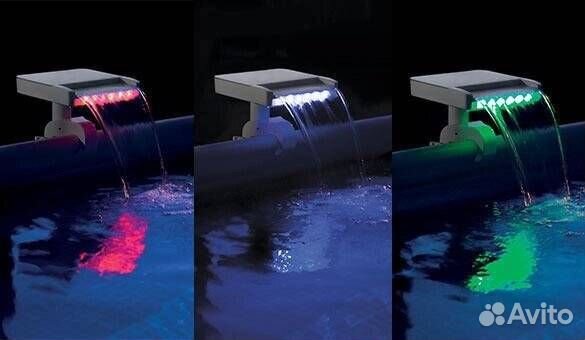 Водопад для бассейна с цветной подсветкой 28090